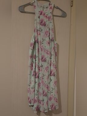 Lakefield & Co Mint Floral Halter Maxi Dress (M)